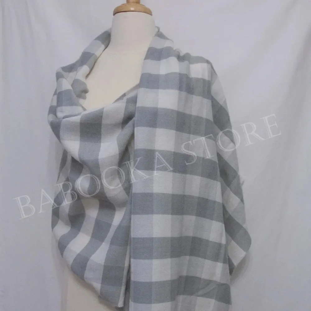 GAP Women Wool Blend Warm Cozy Checkered Scarf, Woman's Scarf Plaid Wrap…